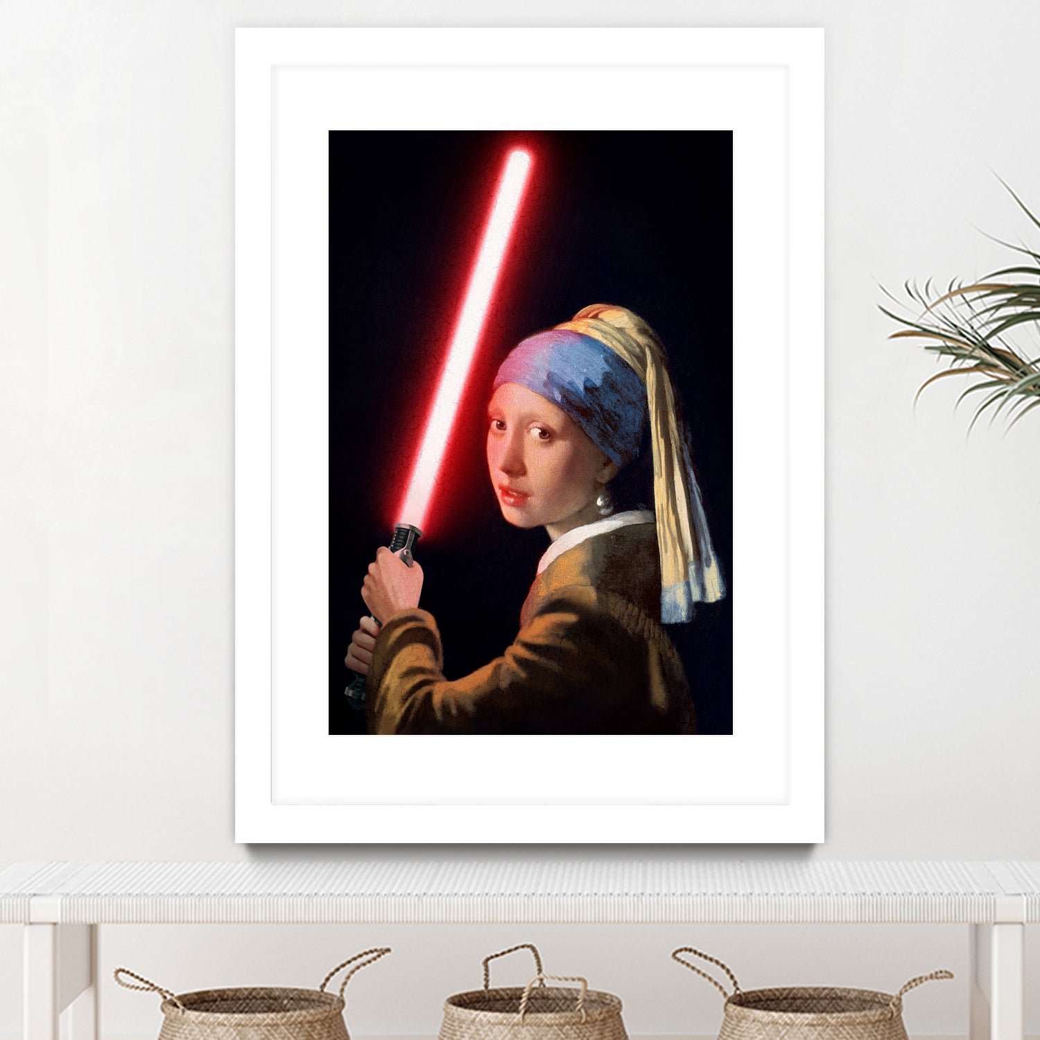 Girl with the Lightsaber by Steve Ash on GIANT ART - black digital painting