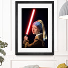 Girl with the Lightsaber by Steve Ash on GIANT ART - black digital painting