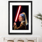 Girl with the Lightsaber by Steve Ash on GIANT ART - black digital painting