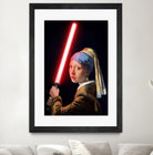 Girl with the Lightsaber by Steve Ash on GIANT ART - black digital painting