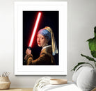 Girl with the Lightsaber by Steve Ash on GIANT ART - black digital painting