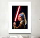 Girl with the Lightsaber by Steve Ash on GIANT ART - black digital painting