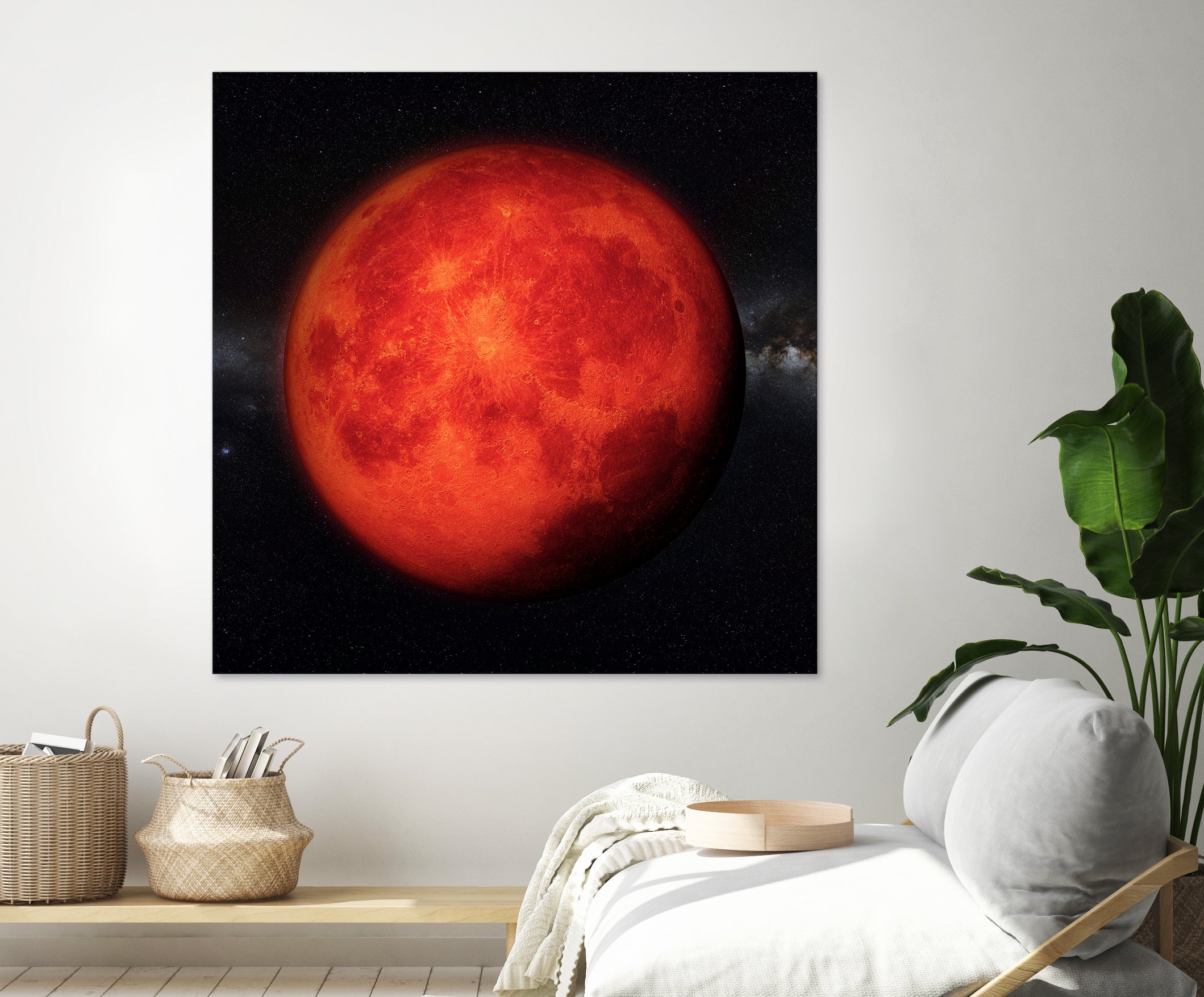 Super bloody Moon by Tenyo Marchev on GIANT ART - red 3d art