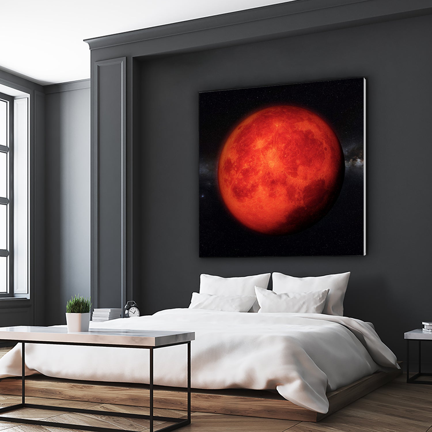 Super bloody Moon by Tenyo Marchev on GIANT ART - red 3d art