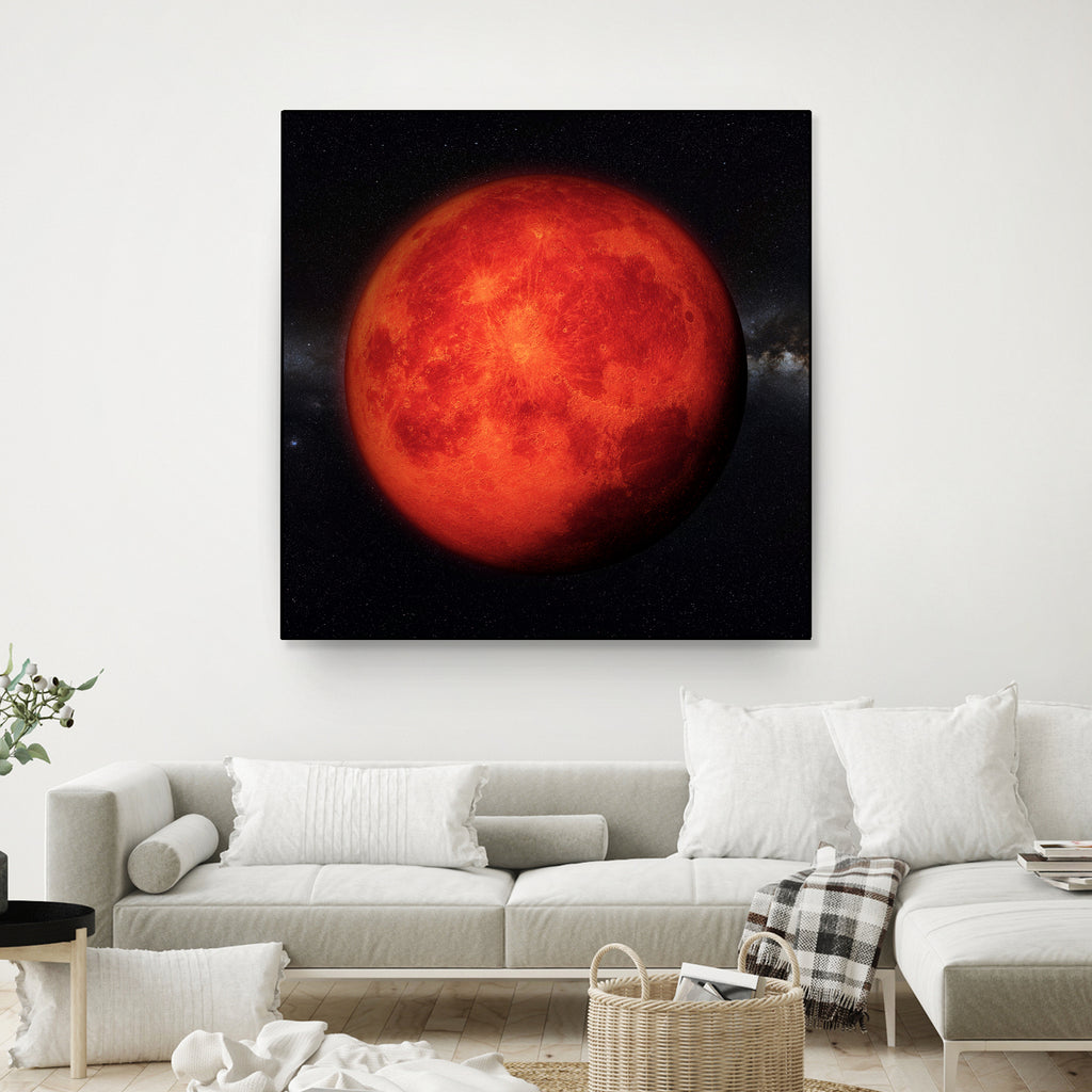 Super bloody Moon by Tenyo Marchev on GIANT ART - red 3d art