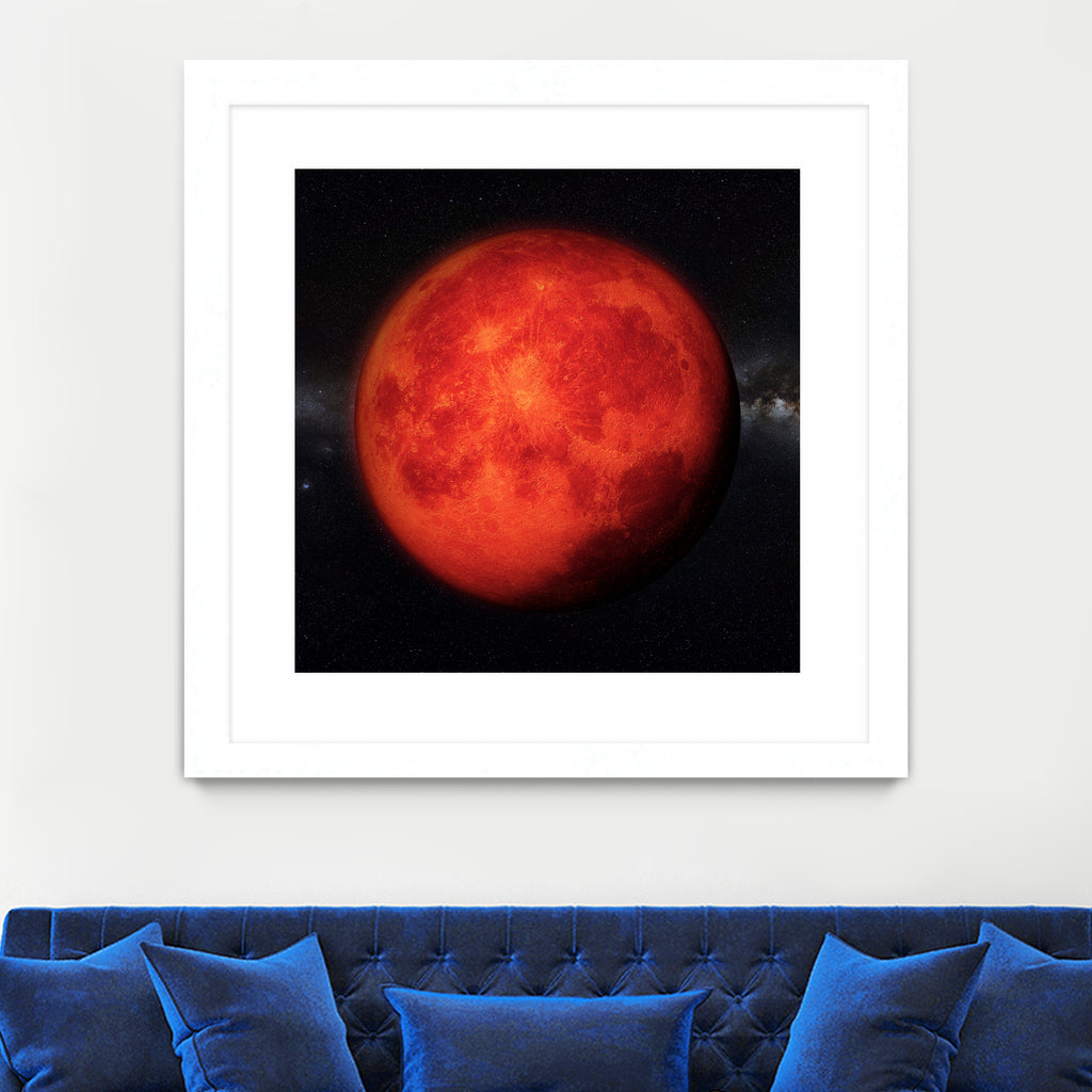 Super bloody Moon by Tenyo Marchev on GIANT ART - red 3d art