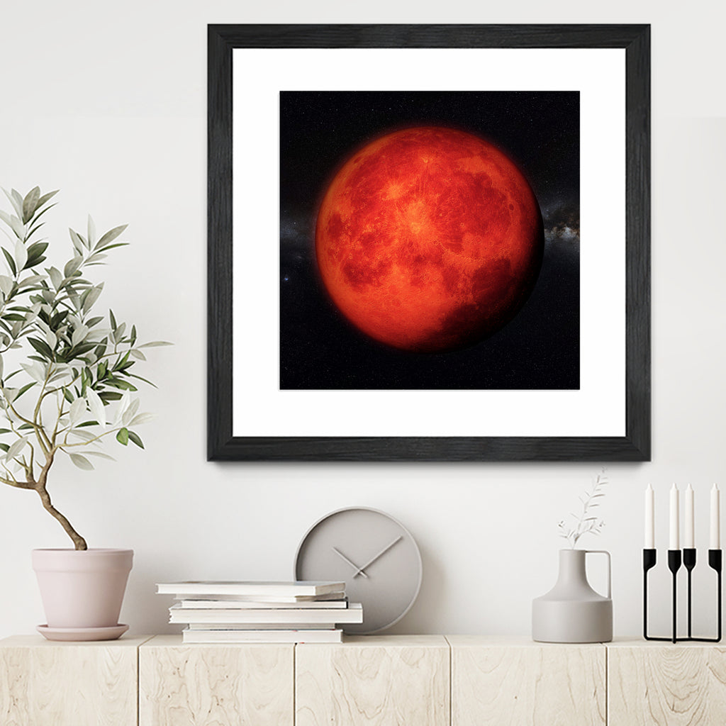 Super bloody Moon by Tenyo Marchev on GIANT ART - red 3d art