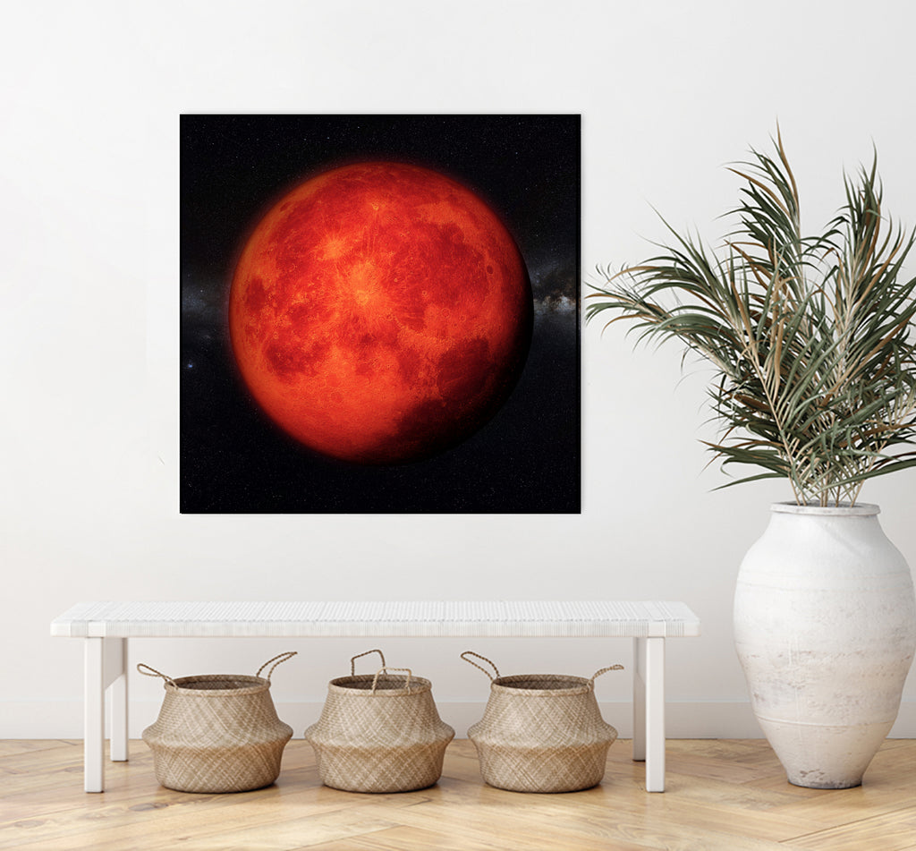 Super bloody Moon by Tenyo Marchev on GIANT ART - red 3d art