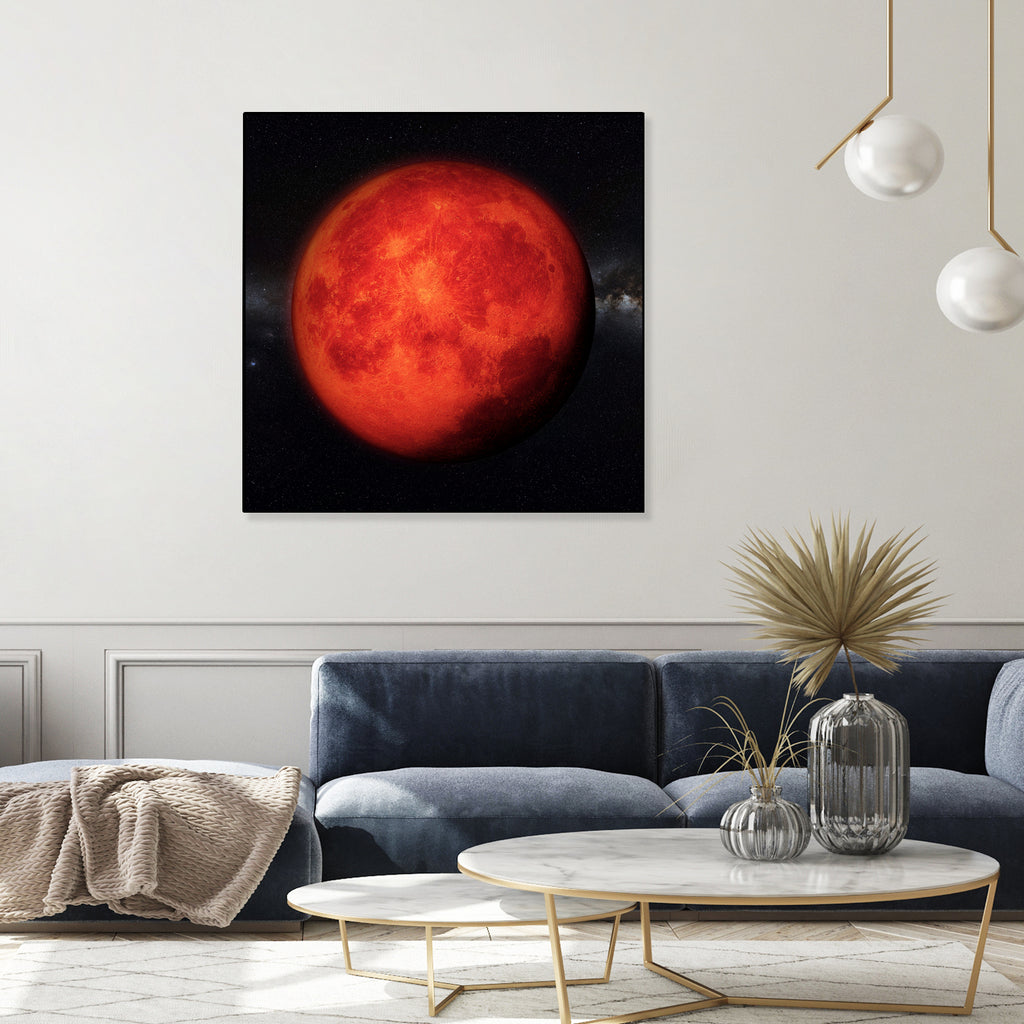 Super bloody Moon by Tenyo Marchev on GIANT ART - red 3d art