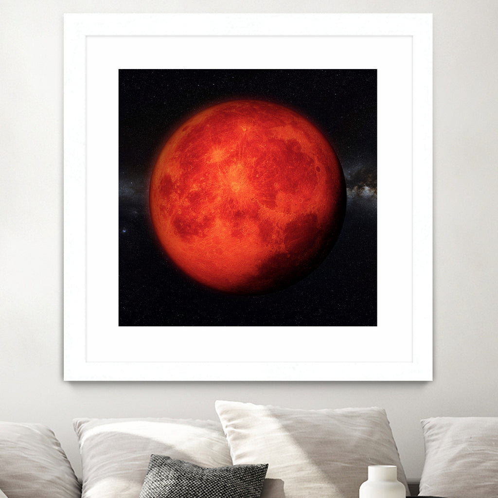 Super bloody Moon by Tenyo Marchev on GIANT ART - red 3d art