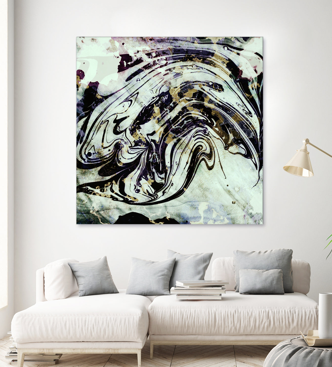 black gold marble by Haris Kavalla on GIANT ART - black digital painting