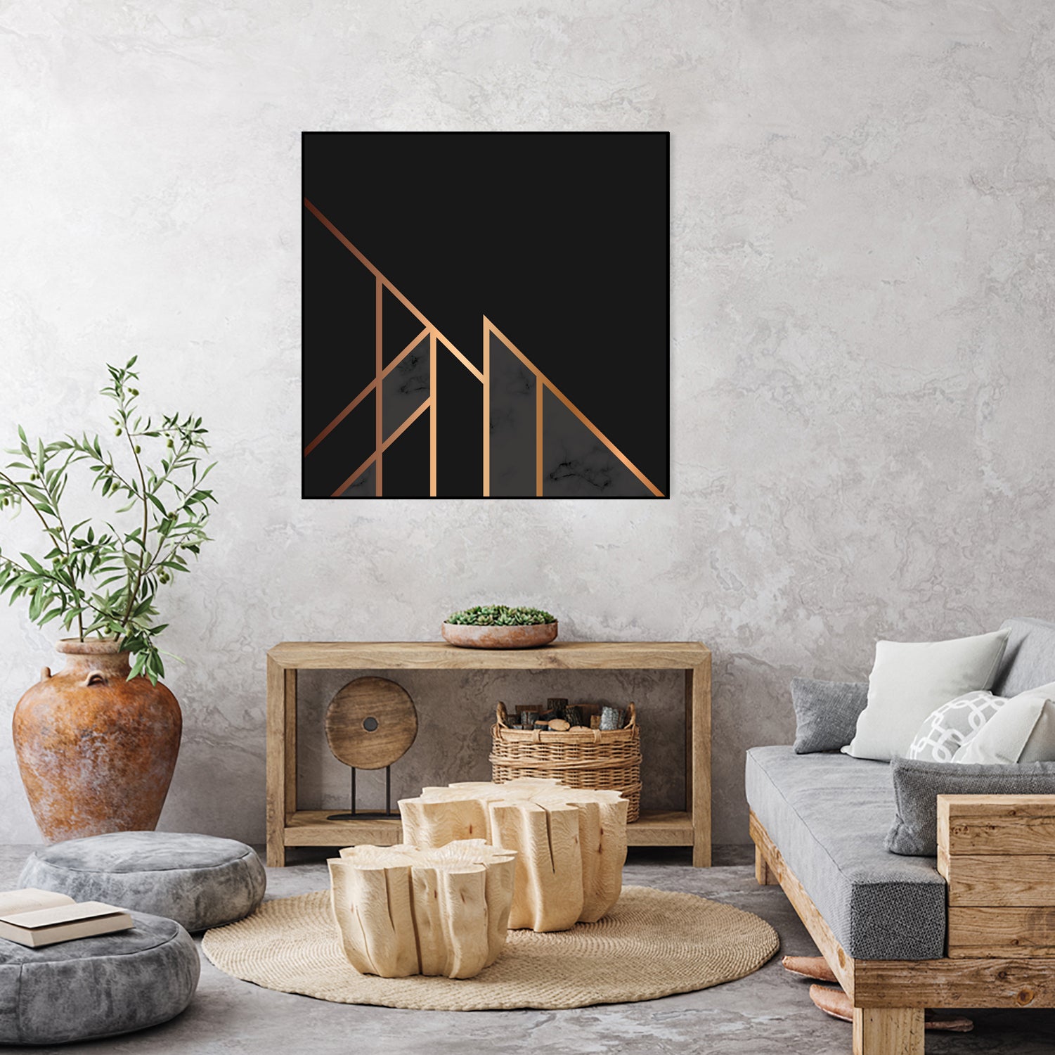 Marble Geometry 035 by Jelena Obradovic on GIANT ART - black vector illustration