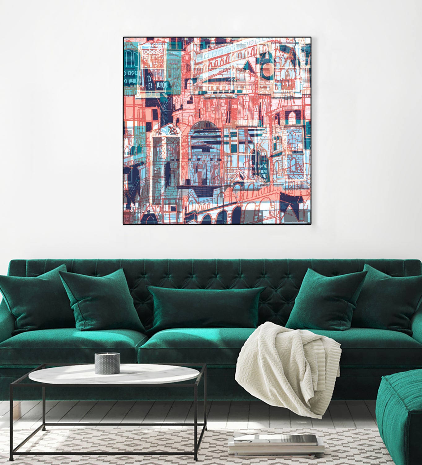 Downtown Funk by Insiyah Shahpurwalla on GIANT ART - orange photo illustration