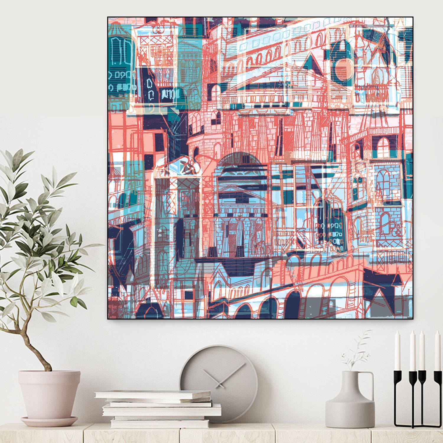 Downtown Funk by Insiyah Shahpurwalla on GIANT ART - orange photo illustration