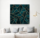 Deep Teal Stone by Elisabeth Fredriksson on GIANT ART - blue digital drawing