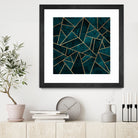 Deep Teal Stone by Elisabeth Fredriksson on GIANT ART - blue digital drawing