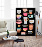 Coffee Cup Collection by Elisabeth Fredriksson on GIANT ART - white digital drawing