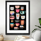 Coffee Cup Collection by Elisabeth Fredriksson on GIANT ART - white digital drawing