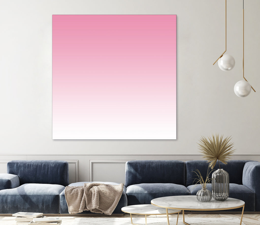 Aria Pink and White Gradient by Leah McPhail on GIANT ART - pink digital painting