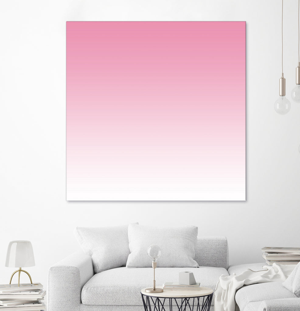 Aria Pink and White Gradient by Leah McPhail on GIANT ART - pink digital painting