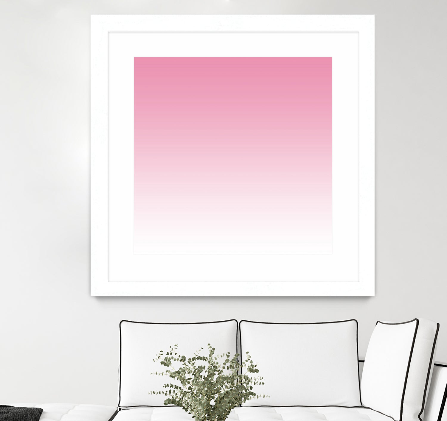 Aria Pink and White Gradient by Leah McPhail on GIANT ART - pink digital painting