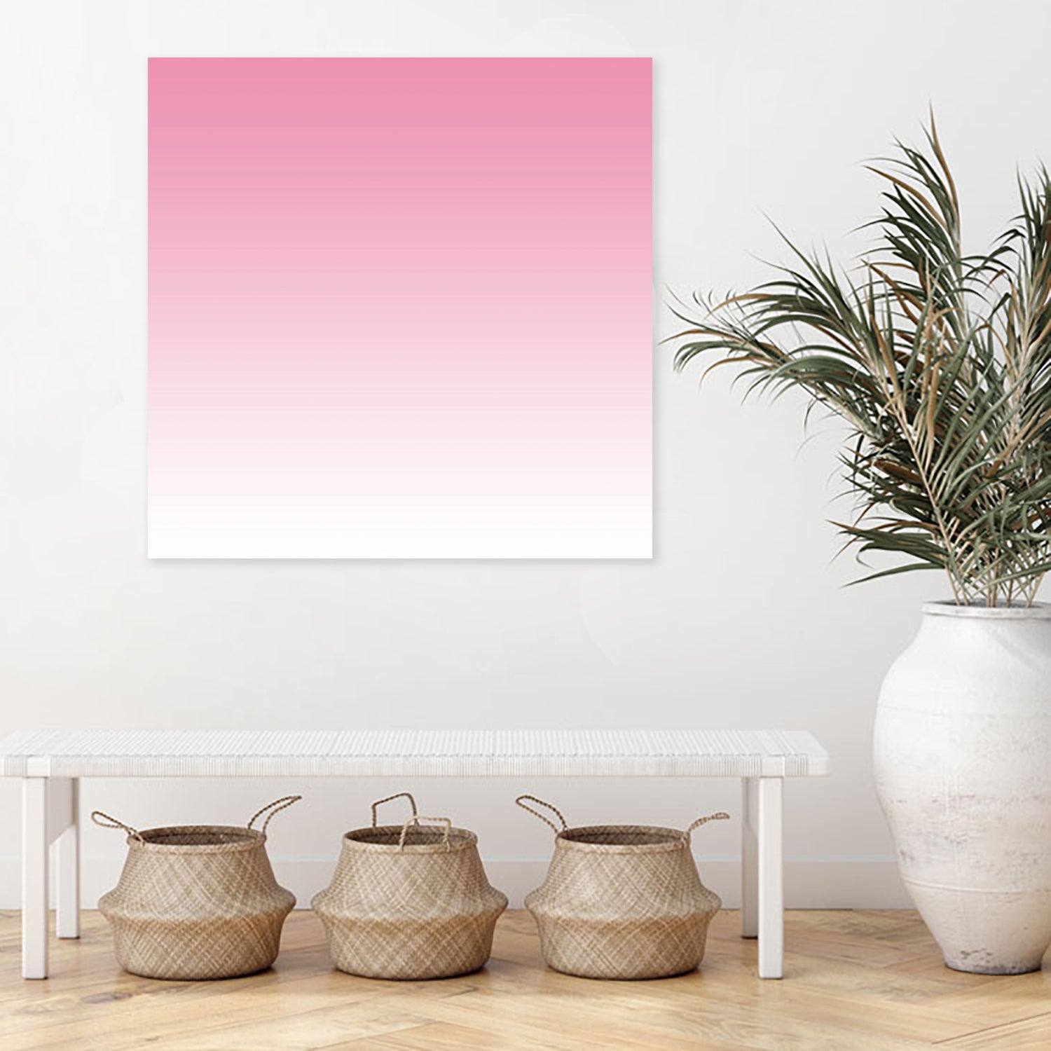 Aria Pink and White Gradient by Leah McPhail on GIANT ART - pink digital painting