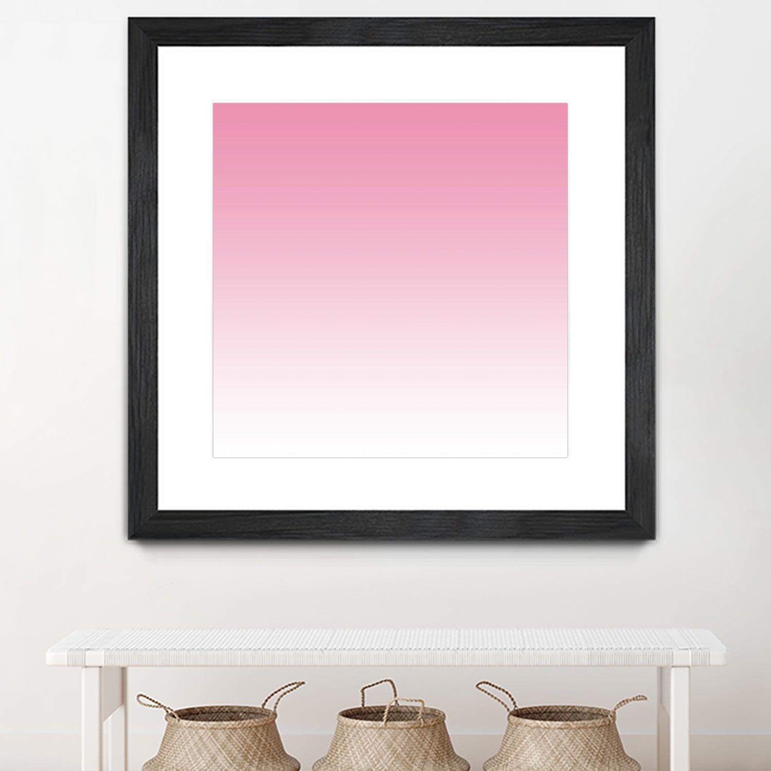 Aria Pink and White Gradient by Leah McPhail on GIANT ART - pink digital painting