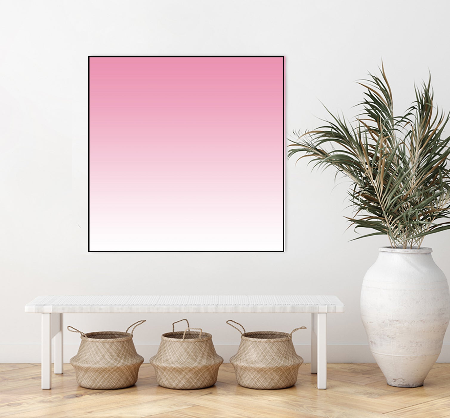 Aria Pink and White Gradient by Leah McPhail on GIANT ART - pink digital painting