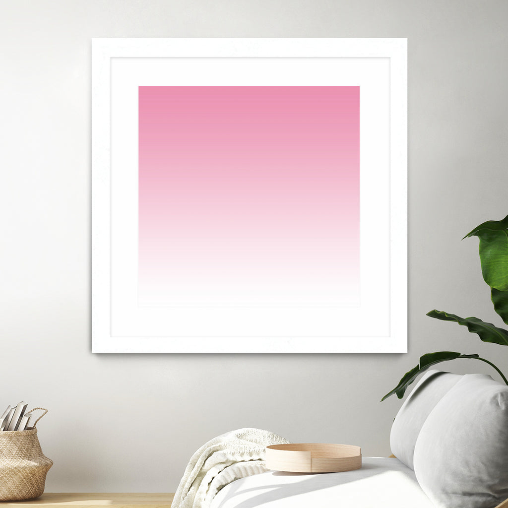 Aria Pink and White Gradient by Leah McPhail on GIANT ART - pink digital painting