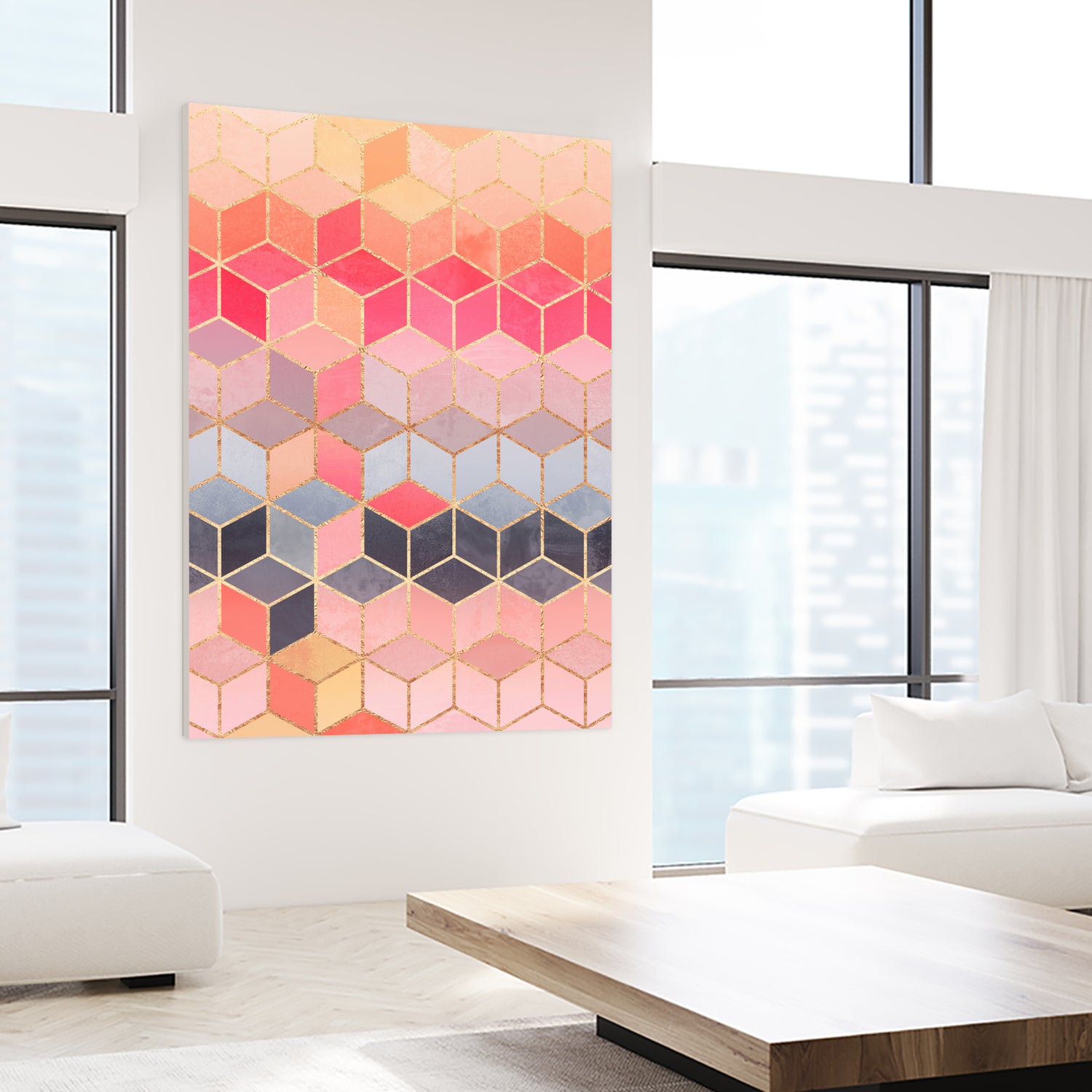 Happy Cubes by Elisabeth Fredriksson on GIANT ART - pink digital drawing