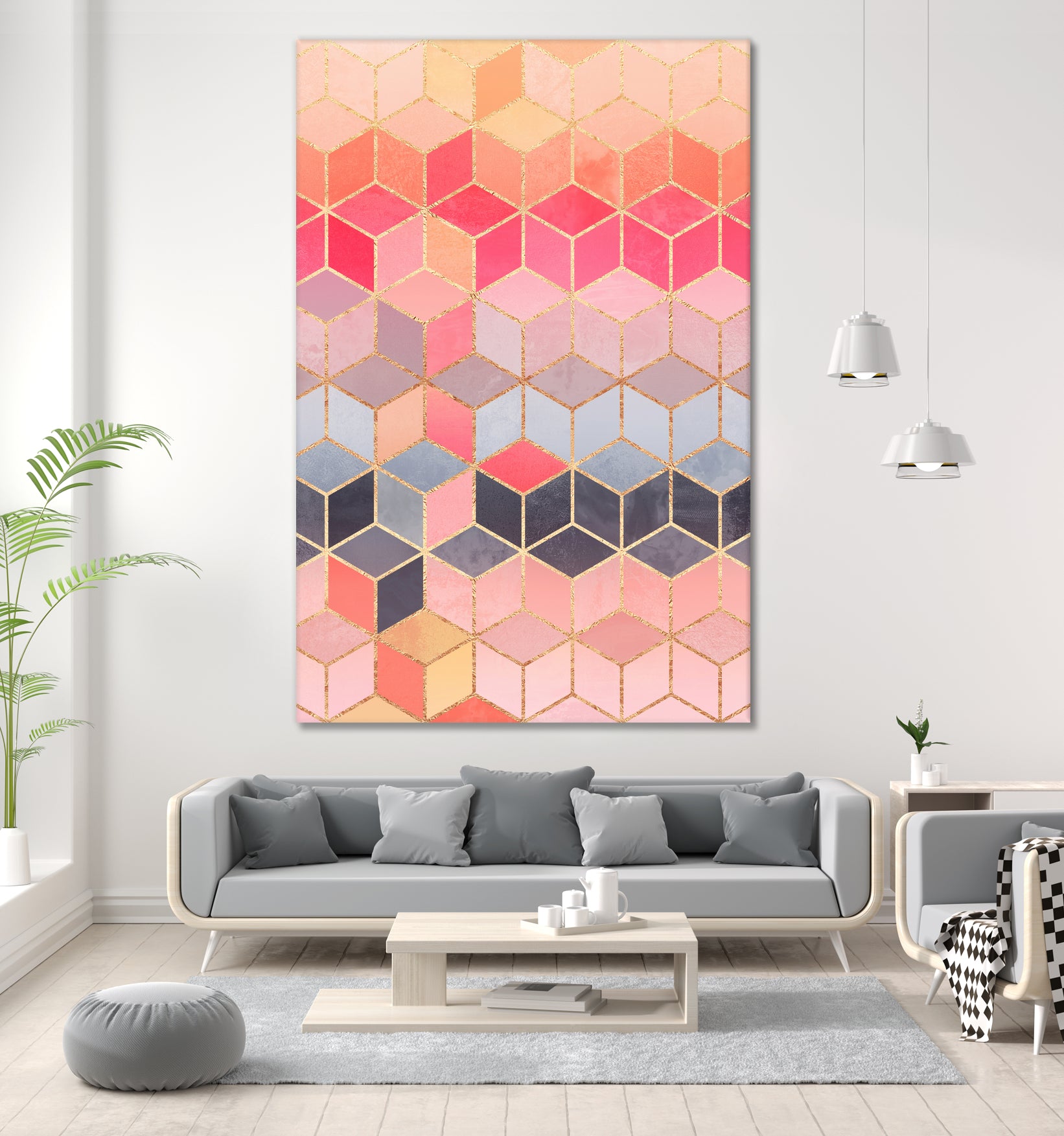 Happy Cubes by Elisabeth Fredriksson on GIANT ART - pink digital drawing