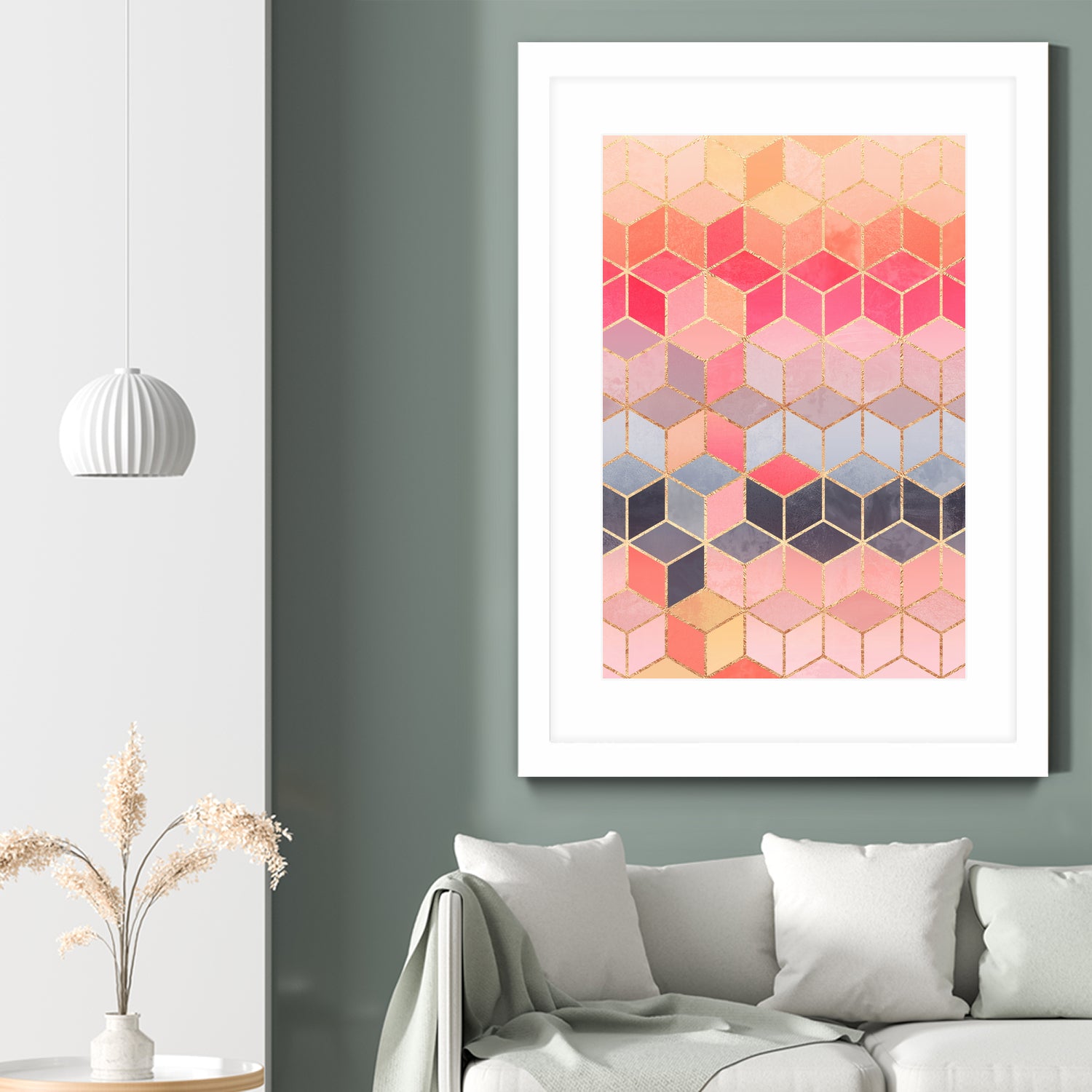 Happy Cubes by Elisabeth Fredriksson on GIANT ART - pink digital drawing