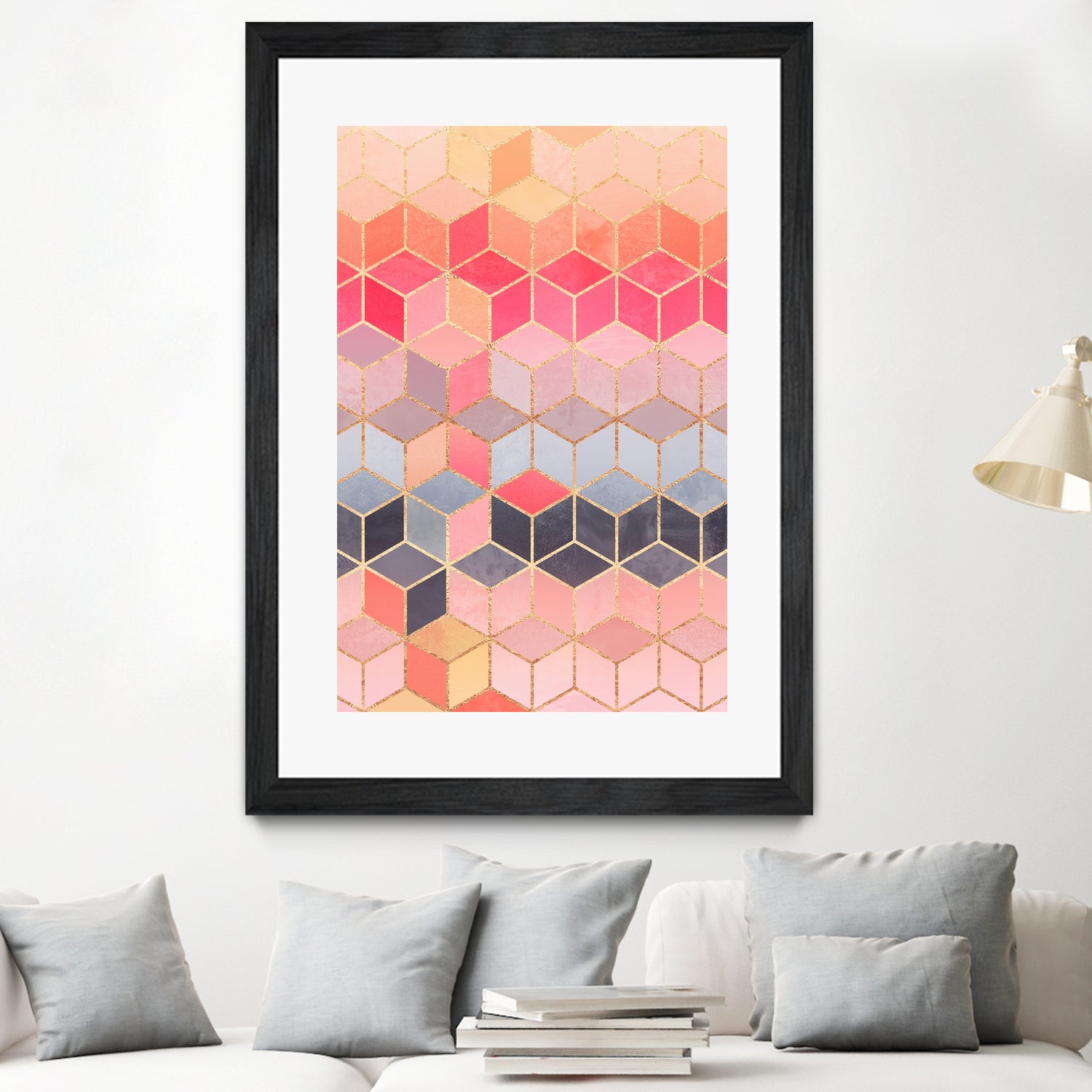 Happy Cubes by Elisabeth Fredriksson on GIANT ART - pink digital drawing