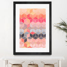 Happy Cubes by Elisabeth Fredriksson on GIANT ART - pink digital drawing