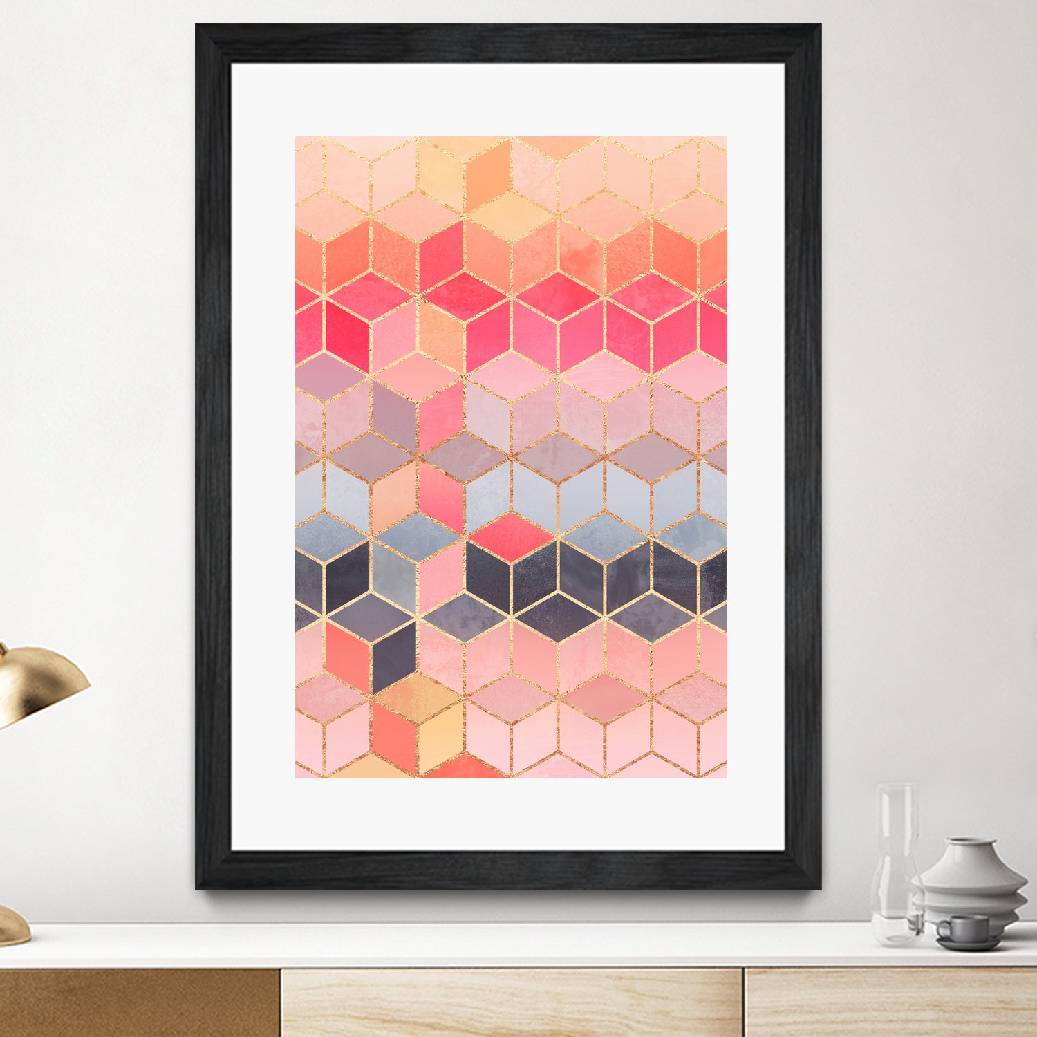 Happy Cubes by Elisabeth Fredriksson on GIANT ART - pink digital drawing