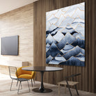 Mountains by Elisabeth Fredriksson on GIANT ART - blue digital drawing