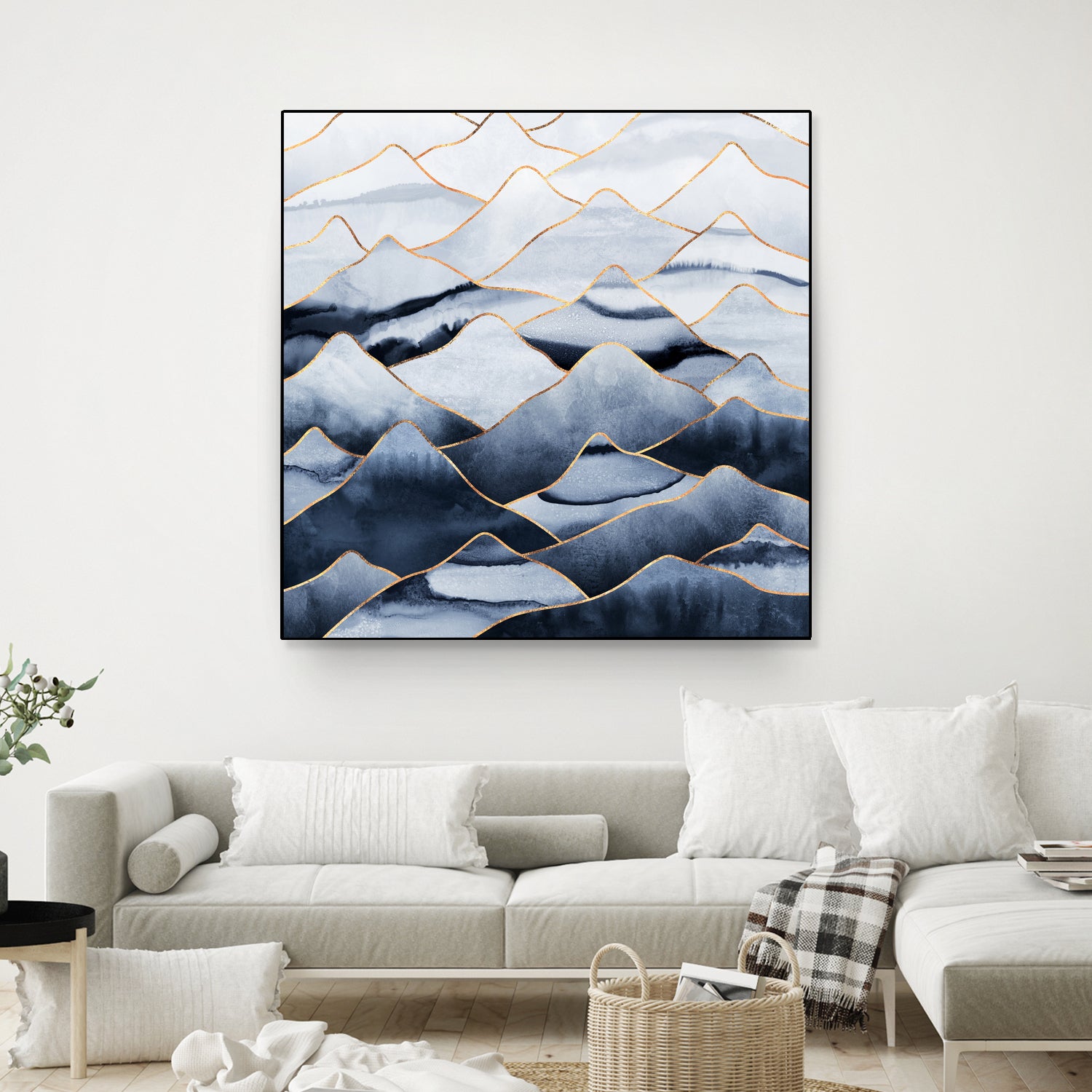 Mountains by Elisabeth Fredriksson on GIANT ART - blue digital drawing