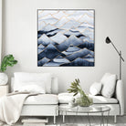 Mountains by Elisabeth Fredriksson on GIANT ART - blue digital drawing