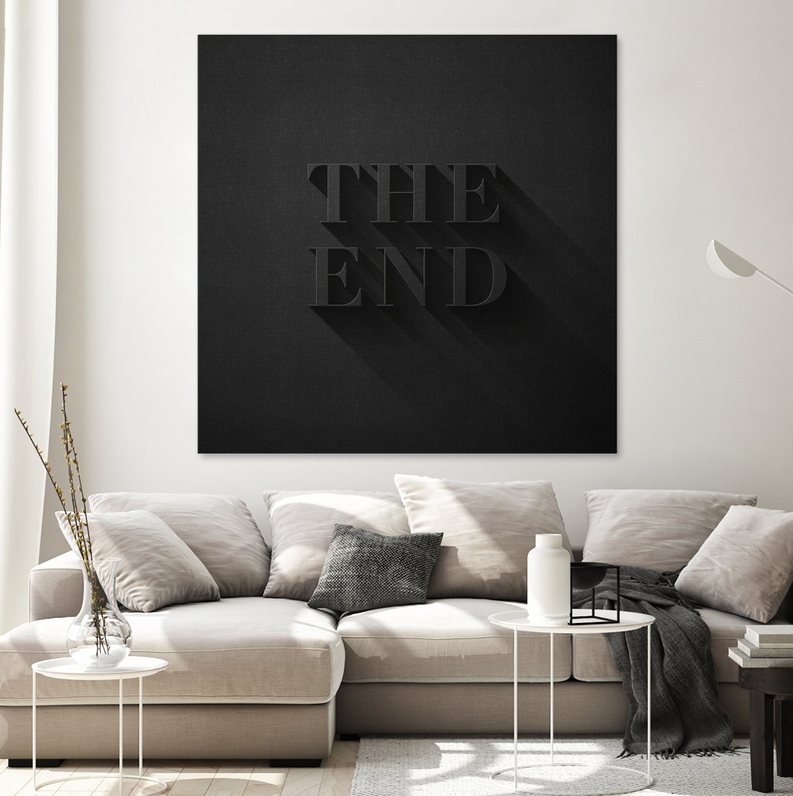 THE END by Daniel Coulmann on GIANT ART - black typography