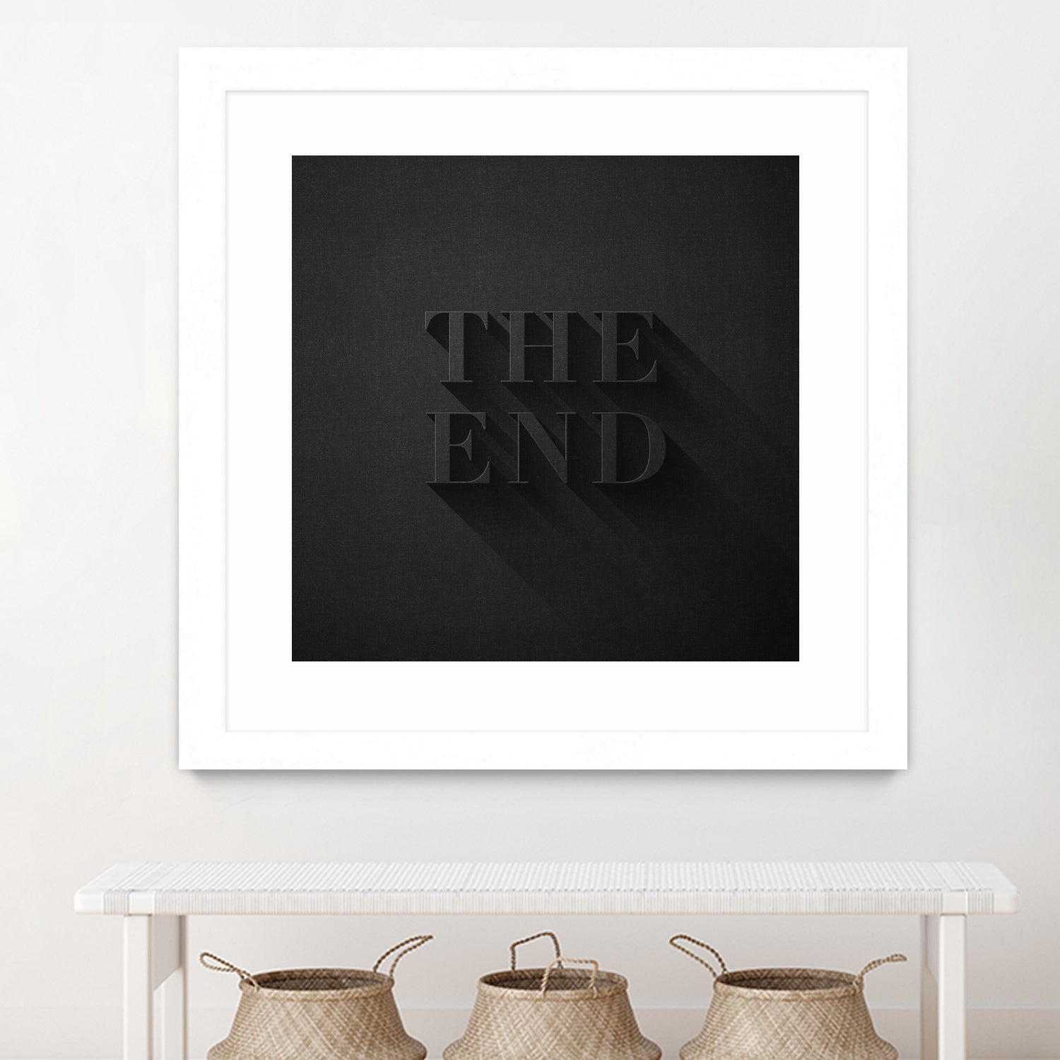 THE END by Daniel Coulmann on GIANT ART - black typography