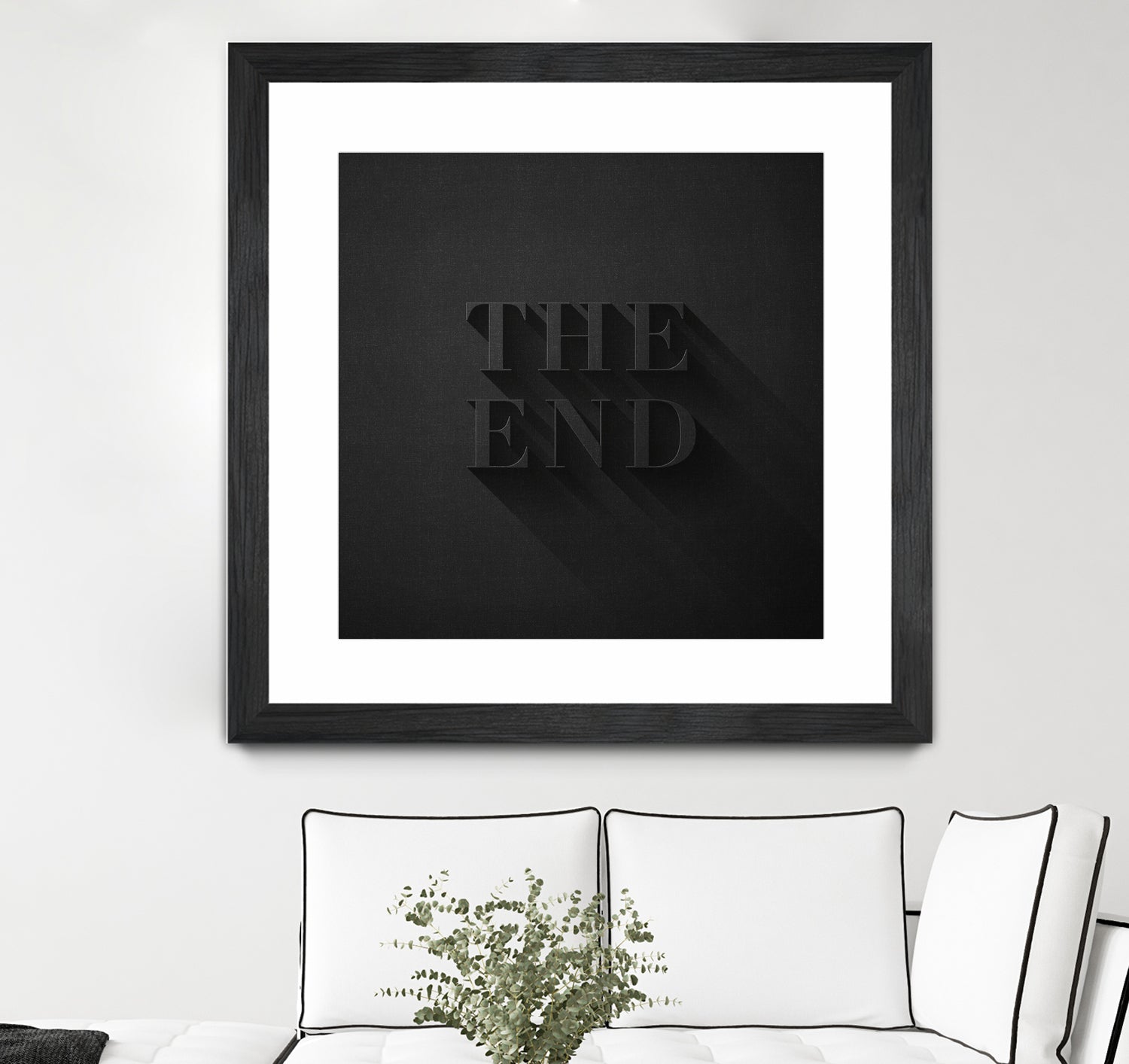 THE END by Daniel Coulmann on GIANT ART - black typography