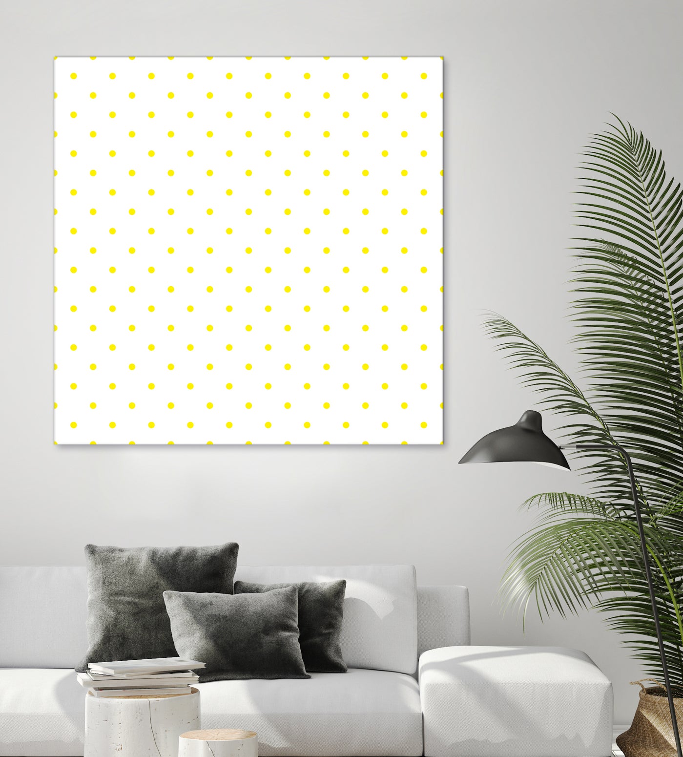 Small Yellow Polka Dots Pattern by David Kessler on GIANT ART - yellow digital painting