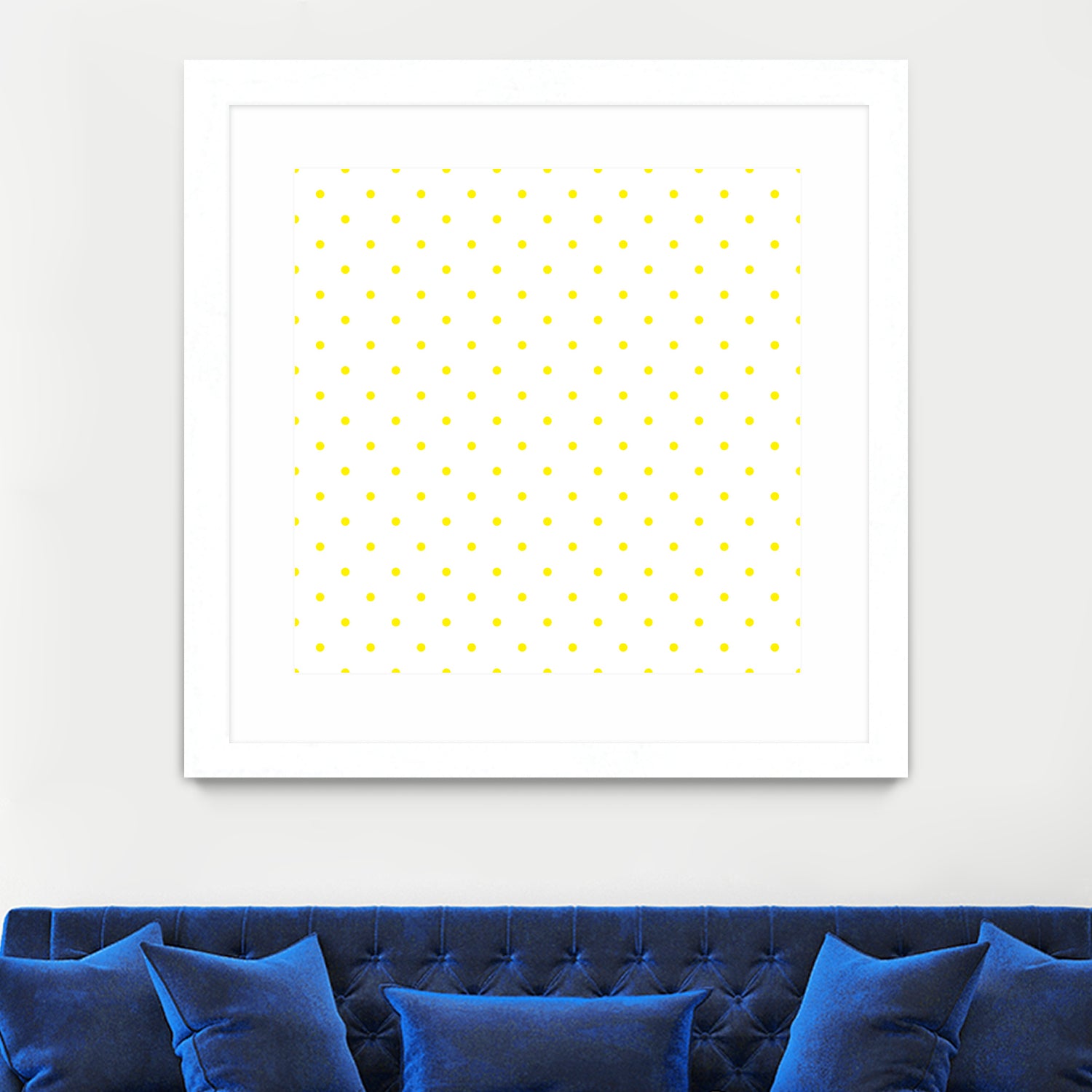 Small Yellow Polka Dots Pattern by David Kessler on GIANT ART - yellow digital painting