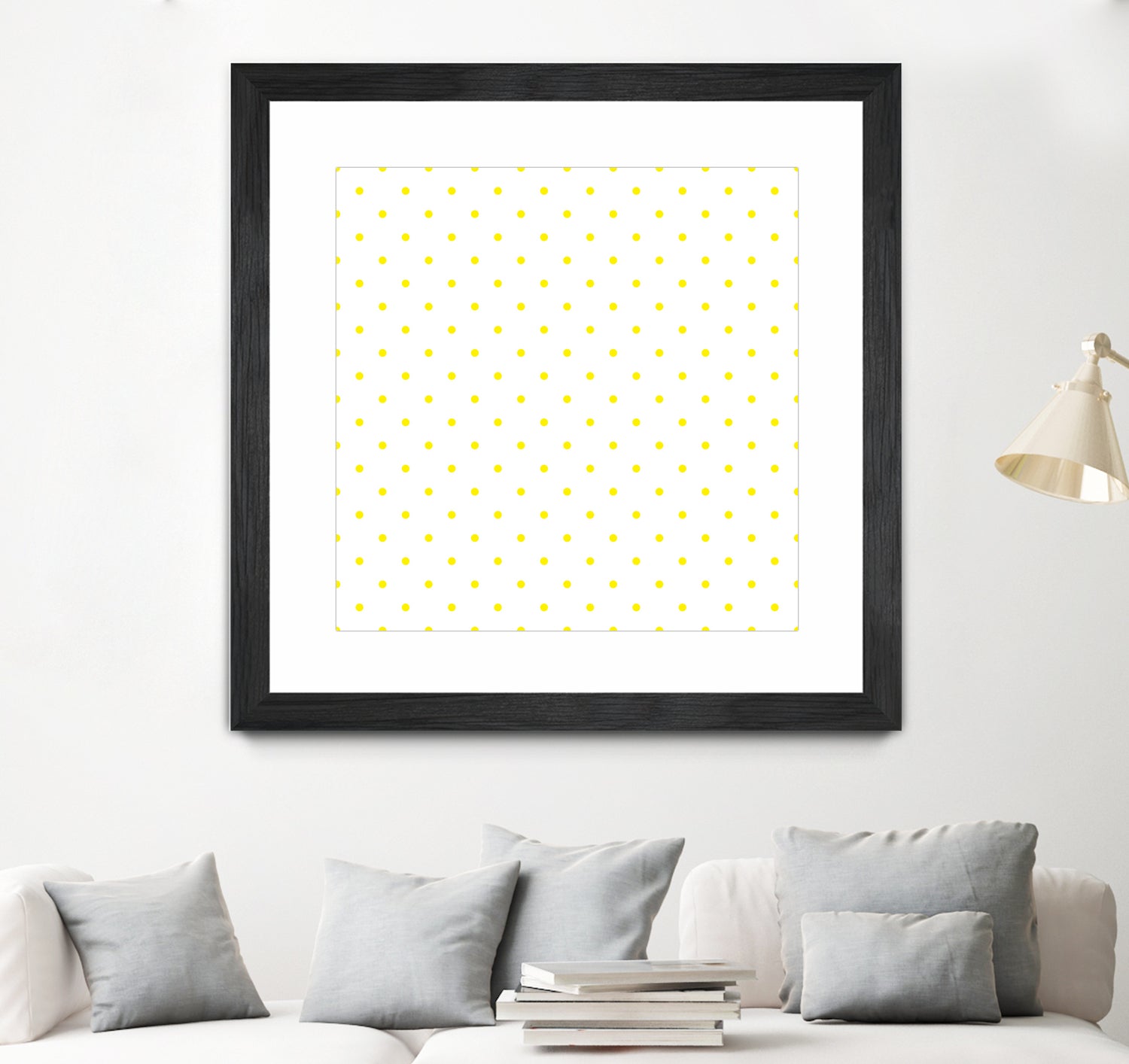 Small Yellow Polka Dots Pattern by David Kessler on GIANT ART - yellow digital painting