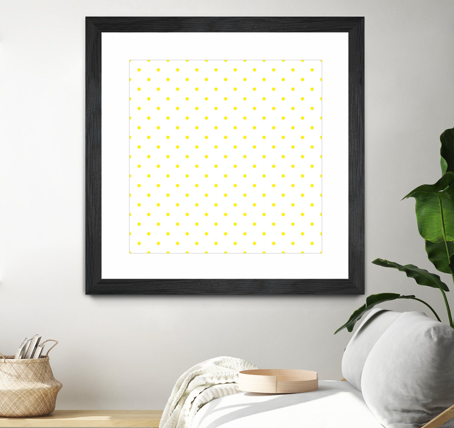 Small Yellow Polka Dots Pattern by David Kessler on GIANT ART - yellow digital painting