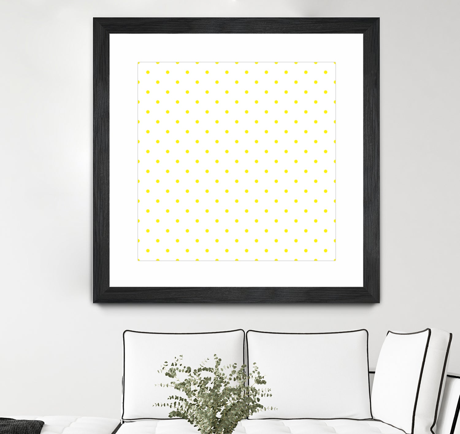 Small Yellow Polka Dots Pattern by David Kessler on GIANT ART - yellow digital painting