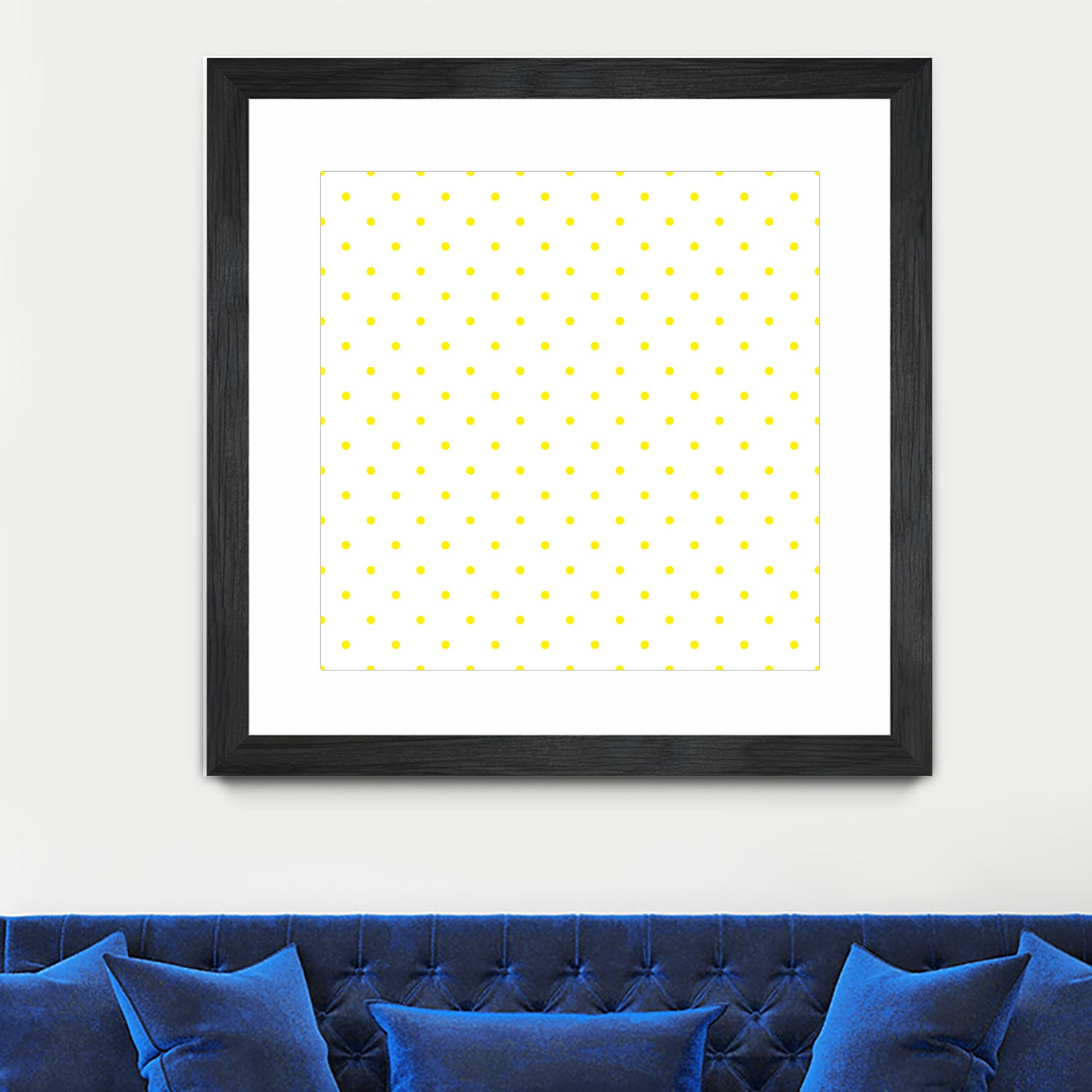 Small Yellow Polka Dots Pattern by David Kessler on GIANT ART - yellow digital painting