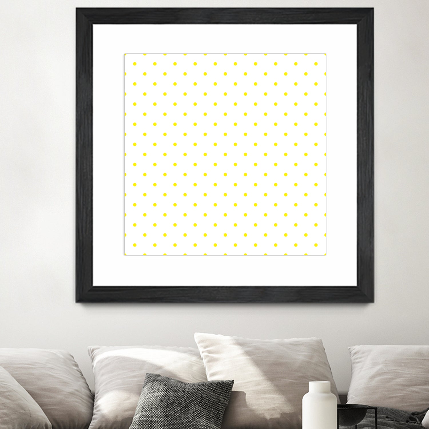 Small Yellow Polka Dots Pattern by David Kessler on GIANT ART - yellow digital painting