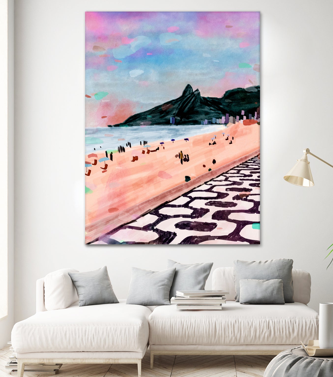 Rio Watercolors - Ipanema by Felipe Navega on GIANT ART - blue digital painting