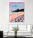 Rio Watercolors - Ipanema by Felipe Navega on GIANT ART - blue digital painting